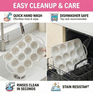 2-Pack Silicone Muffin Pan for Baking with Metal Reinforced Frame -12 Cup Regular Size Cupcake Pan, BPA Free Silicone Muffin Tray - Cupcake Baking Pan Molds for Oven & Dishwasher Safe