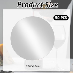 50pcs Wine Foil Pourer Disk Silver Pourer Liquor Stopping Pour Spouts Drip -free Wine Pourers for Wines Bottles Reusable Spout Disks Aluminum Wines Whisky Pourers for Beverage Beer Liquid Dispenser