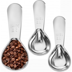 Stainless Steel Coffee Scoop Set - 3 Pc ...