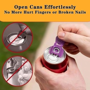 6PCS Colorful Can Tab Openers & Leak-Proof Drink Covers – One-Hand Soda Can Opener and Reusable Protector Caps for Coke, Beer, Soda, and Aluminum Cans