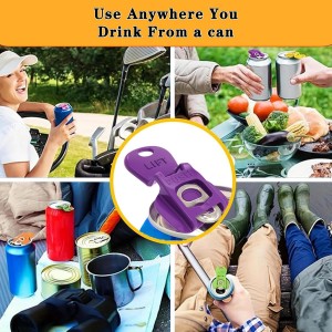 6PCS Colorful Can Tab Openers & Leak-Proof Drink Covers – One-Hand Soda Can Opener and Reusable Protector Caps for Coke, Beer, Soda, and Aluminum Cans