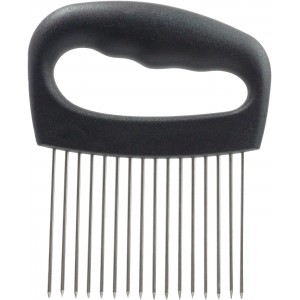 Extra-Large Onion Holder for Slicing, 16-Prong Stainless Steel Food Slicing Assistant & Meat Tenderizer Tool, Non-Slip Vegetable Slicer Kitchen Gadget for Onion, Tomato, Lemon, Potato