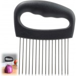 Extra-Large Onion Holder for Slicing, 16-Prong Stainless Steel Food Slicing Assistant & Meat Tenderizer Tool, Non-Slip Vegetable Slicer Kitchen Gadget for Onion, Tomato, Lemon, Potato