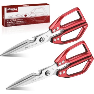 Huusk Kitchen Scissors Set Red - Japanes...