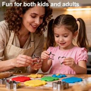 30PCS Mini Cookie Cutters Shapes Set with Box for Kids, Small Stainless Steel Star Triangle Cookie Cutter Variety Pack, for Tiny Polymer Clay, Fruit