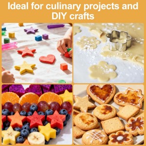 30PCS Mini Cookie Cutters Shapes Set with Box for Kids, Small Stainless Steel Star Triangle Cookie Cutter Variety Pack, for Tiny Polymer Clay, Fruit
