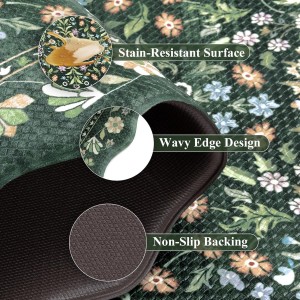 Yamaziot Anti Fatigue Kitchen Rugs Set of 3 - Boho Non Slip Waterproof Kitchen Mats for Floor, Boho Runner Rug for Kitchen Floor, Laundry, Office, 17.3