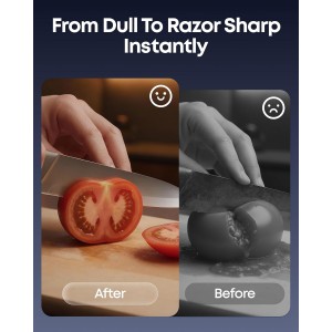 Electric Knife Sharpener for Kitchen, 3-Stage Knife Sharpener Electric with 100% Diamond Abrasives, 20° Precision Angle Guide, Fast & Safe Sharpening for Chef Knives, Home Use & Beginners (Black)