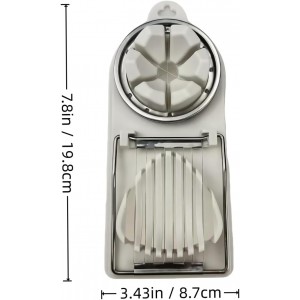 2 Pcs Egg Cutter Fruit Slicer Boiled-Eggs, Egg Peeler, Boiled Egg Peeler, Egg Chopper, Stainless Steel Cutting Wires Kitchen Egg Slicers 2 in 1 (red, white)