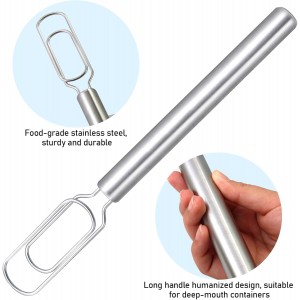 2 Pcs Danish Dough Whisk for Sourdough Starter, Reaches Jar Bottom, 12