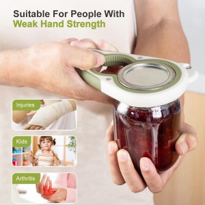 2026 Upgrade 6 in1 Jar Opener for Weak Hands, Large Bottle Opener and Can Opener, Seniors with Arthritis, Mutil Function Kitchen Opener with Non Slip Rubber Grippers for Opening Jars