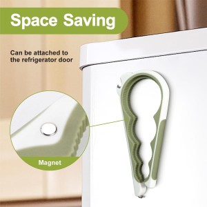 2026 Upgrade 6 in1 Jar Opener for Weak Hands, Large Bottle Opener and Can Opener, Seniors with Arthritis, Mutil Function Kitchen Opener with Non Slip Rubber Grippers for Opening Jars