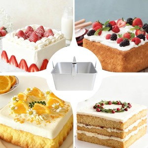 Angel Food Cake Pan,18 Cups Square Tube Cake Pan With Removable Bottom,10-inch–Non–stick Pound Cake Pans for Baking Pound,Chiffon Cakes and Angel Food Cake