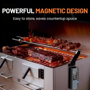 Smart Bluetooth Wireless Meat Thermometer, Real-Time Monitoring Control Digital Thermometer with Smart App, Meat Probe IP67 Waterproof High Accuracy Perfect for BBQ, Oven, Grill & Smoker