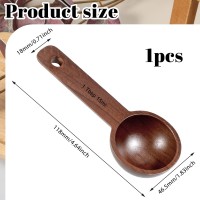 Coffee Scoop for Ground Coffees, Wooden Coffee Spoon Wooden Tablespoon Measuring Spoon Wood Ground Scoop Measuring Scoops for Grounding Beans or Tea Home Kitchen Accessories (15ml)
