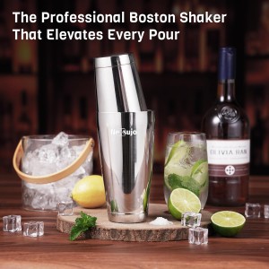 Boston Shaker Set, Professional Cocktail Shaker Set (18oz/28oz) Weighted Stainless Steel Bar Shakers for Bartending, Leakproof Bar Tools for Professional Bartender & Home Bar Mixology
