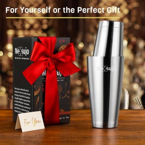 Boston Shaker Set, Professional Cocktail Shaker Set (18oz/28oz) Weighted Stainless Steel Bar Shakers for Bartending, Leakproof Bar Tools for Professional Bartender & Home Bar Mixology