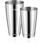 Boston Shaker Set, Professional Cocktail Shaker Set (18oz/28oz) Weighted Stainless Steel Bar Shakers for Bartending, Leakproof Bar Tools for Professional Bartender & Home Bar Mixology