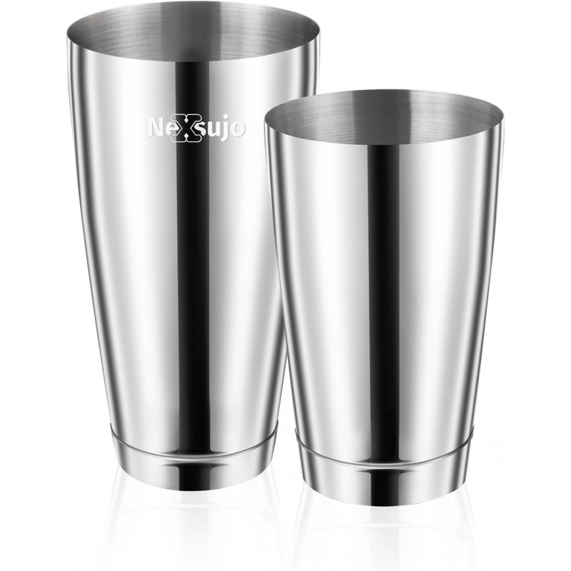 Boston Shaker Set, Professional Cocktail Shaker Set (18oz/28oz) Weighted Stainless Steel Bar Shakers for Bartending, Leakproof Bar Tools for Professional Bartender & Home Bar Mixology