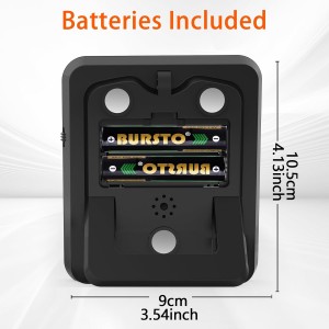 Digital Dual Kitchen Timer, 3 Channels Count Down/Up Multi Timer with Memory-Preset Magnetic Back & Large Display Adjustable Alarm Volume, Suit for Food Cooking, Black