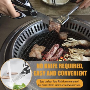 Kitchen Scissors All Purpose 2 Pack, Heavy Duty Kitchen Shears, Shears with Protective Sheath, Cutting Meat, Food, Fish, Poultry Multipurpose Sharp Sissors for Dishwasher Safe (Black)