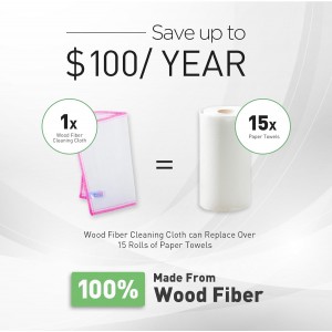 OnBrand Naturally Wood Fiber Cleaning Cloth, Microfiber Cleaning Cloths, 10 Pcs (12
