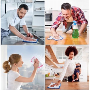 OnBrand Naturally Wood Fiber Cleaning Cloth, Microfiber Cleaning Cloths, 10 Pcs (12