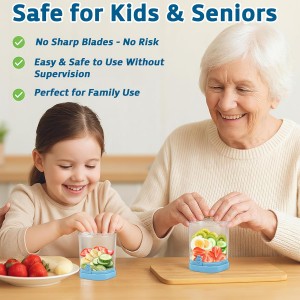 Strawberry Slicer Cup with Push Plate, Fruit Cutter Kitchen Gadget for Egg, Kiwi, Banana, Cucumber, Easy Fruit & Vegetable Slicer, Strawberry Cutter Tool for Quick Safe Cutting (Blue)