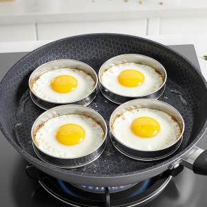 25 Pcs 4 Inch English Muffin Ring, Double Rolled Tart Rings, Stainless Steel Crumpet Rings, Round Metal Cooking Pastry Ring Molds, for Baking Fluffy Muffins, Pancakes, Pastry, Omelette, Silver