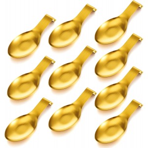 10 Pcs Gold Stainless Steel Spoon Rest, ...