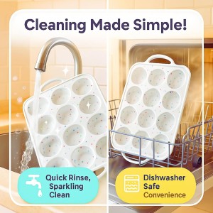 2-Pack Silicone Muffin Pan Set – Regular 12 Cup & Mini 24-Cup Silicone Muffin Pans for Baking – Nonstick Silicone Cupcake Pan with Metal-Reinforced Handles – BPA-Free, Dishwasher-Safe, Cream