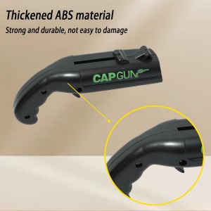 Bottle Opener with Cap Launcher,Funny Shooting Gun Creative Opener for Family Gatherings Party Games Bar Outdoor BBQ,Cool Gifts for Birthday Christmas Father's Day (3, Black-Red-Gray)