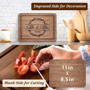 Wedding Gifts for Couples 2026, Bridal Shower Gifts- Walnut Wood Cutting Board Engraved with Mr. and Mrs. EST. 2026- Mr and Mrs/Wedding/Engagement Gift for Newlyweds Bride and Groom