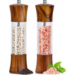 Acacia Wood Premium Acrylic Salt and Pep...