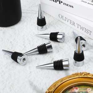 25 Pieces Wine Bottle Stopper Set Kit Reusable Decorative Bottle Stoppers Stainless Steel Wine-Bottle Stopper Kit for Kitchen, Bar, Gifts, Holiday Party, Wedding(Metal Silver)