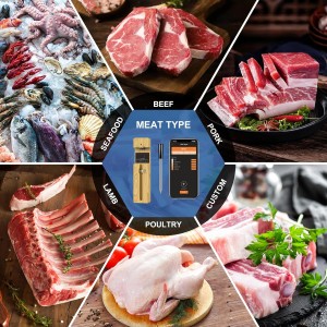 Wireless Meat Thermometer Bluetooth with Ceramic Probe: Waterproof Digital Oven Food Thermometer for Grill Fryer BBQ, 600Ft Range & Smart App for iOS/Android/air, Cooking for Outdoor,Home, Apartment