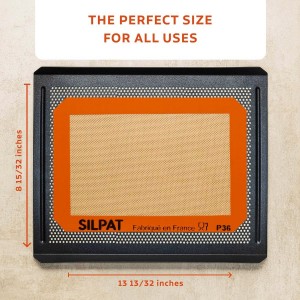 Silpat #1 Original Non-Stick Baking Mat Handcrafted in France Since 1965 - Trusted by World-Class Chefs - Certified Food Safe Silpat Technology (Pick Your Size)
