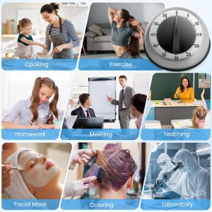 Kitchen Timer for Cooking, Chef Cooking Magnetic Timer - No Batteries Required - Loud Alarm, Mechanical Desk Manual Timers - Magnetic Clock Backing, Countdown Reminder - Stainless Steel Body