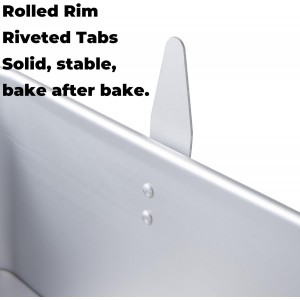 18-Cup Square Tube Cake Pan, 10-Inch Anodized Aluminum Angel Food/Chiffon Pan with Removable Bottom & Cooling Feet, Two-Piece Tall-Sided Tube Pan for Baking Pound Cake