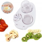 3 In 1 Egg Slicer for Hard Boiled Eggs,3 Slice Modes Egg Cutter,Stainless Steel Dicer for Strawberry Mushroom Grape Cherry, Multifunctional Food Cutter Slicer for Home Kitchen Chopper Gadgets (White)