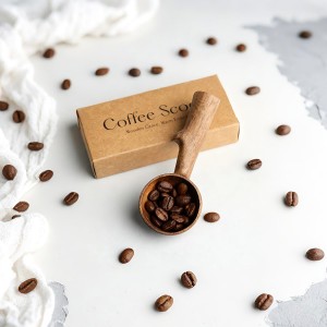 Walnut Coffee Scoop,Wooden Coffee Bean Measuring Spoon,5g Capacity,Natural Wood Coffee Scoop for Tea,Sugar & Powder,Rustic Kitchen Gift for Coffee Lovers