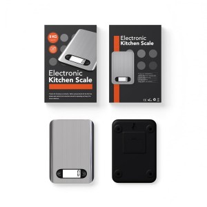 Digital Kitchen Scale, 17 Pounds Capacity Food Scale with LCD Display, Weight Grams and Ounces for Cooking and Baking, Stainless Steel Platform, Anti-Splash