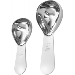 2Pcs Coffee Scoops, Premium 18/8 Stainle...