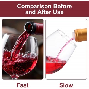 24 Pcs 2 Size Slow Wine Pourer Spout and 12 Pcs Liquor Bottle Pourer Adapters for Corked Wine Bottles Pour and Seal Plastic Pourers with Lid for Storing Precise Pouring