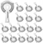 16 Pcs Bar Bartender Strainer, 2 Prong Cocktail Strainer Bulk, Stainless Steel Drink Cocktail Strainers, Silver Shaker Ice Bar Shelf or Bartenders Mixologists Drinking Water Filtering