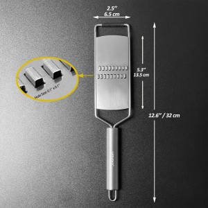 Julienne Vegetable Grater, Handheld Carrot Shredder, Ultra-Sharp Stainless Steel Julienne slicer, Mess-Free Grating - Dishwasher Safe