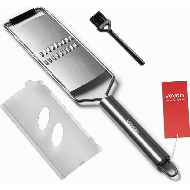 Julienne Vegetable Grater, Handheld Carrot Shredder, Ultra-Sharp Stainless Steel Julienne slicer, Mess-Free Grating - Dishwasher Safe