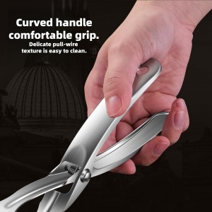 Kitchen Metal Tongs, Heat-Resistant 600°C Stainless Steel Cooking Tongs, Perfect for Food, Steak,Bread,Pizza,Salads and BBQ,Stable Clamping and Flipping Performance.