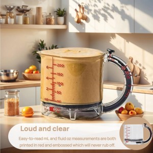 4 in 1 Adjustable Measuring Cup, Multi-Functional Measuring Cups with Scraper-Style Seal Base, Space-Saving Easy to Clean No Waste Design, All-in-1 Push Up Measuring Cups for Cooking and Baking