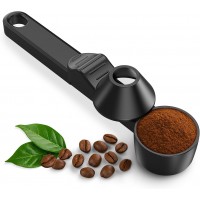 Coffee Scoop & Funnel for Reusable K Cup Refillable Coffee Pods,Mess-Free Measuring Spoon 2 TBSP Capacity for Ground Coffee, Protein Powder & Tea, Funnel Design without Spilling(1, Black)
